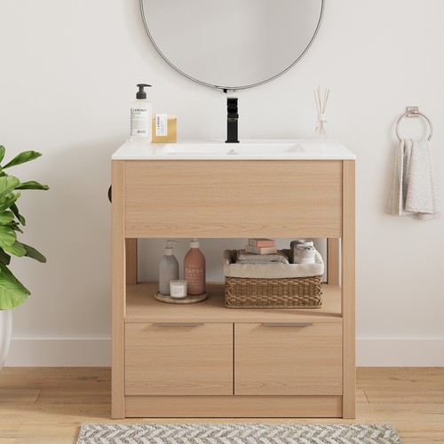 Bathroom vanity light oak - vanity:,