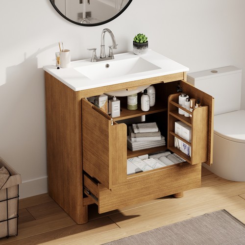 Bathroom vanity w - 30", w/sink