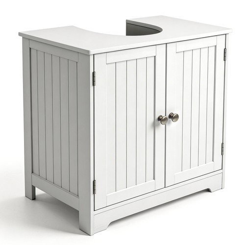 Fluted vanity free white - fluted,