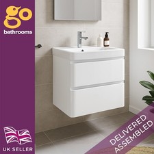 600mm White Vanity Unit Wall