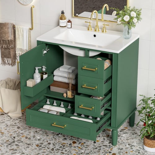 Bathroom vanity set floor - 30",