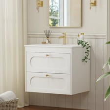White Wall Hung Vanity Unit &