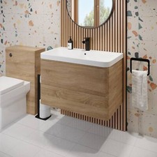 Wood Wall Hung Vanity Unit &