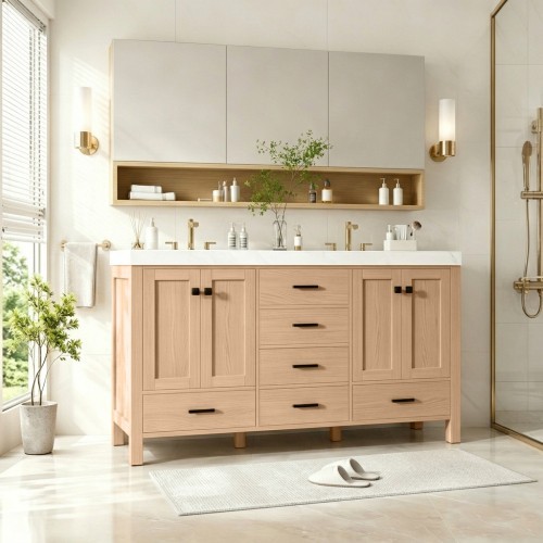 Modern bathroom vanity - 59.3",