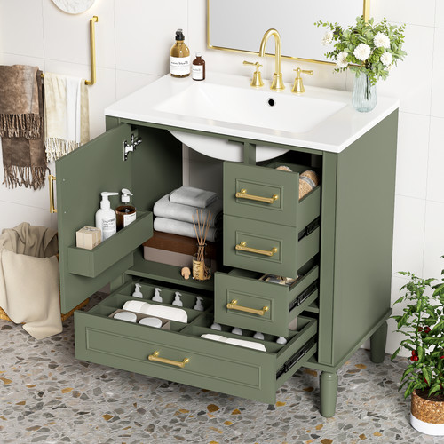 Bathroom vanity set floor - 30",